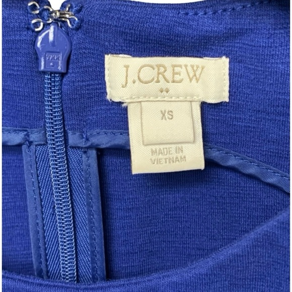 J. Crew Daybreak Dark Ocean Fit & Flare Sleeveless Dress with Pockets Size XS - Picture 3 of 7